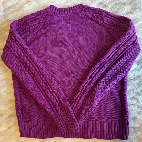 Gap Purple Shock Classic Cable-Knit Sweater size XS - Picture 3 of 3